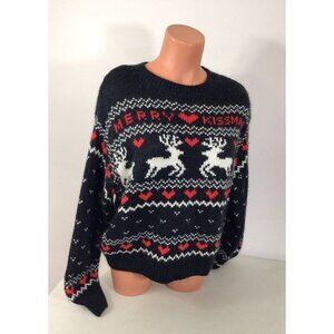 H&M Christmas Sweater Merry Kissmas Womens XS